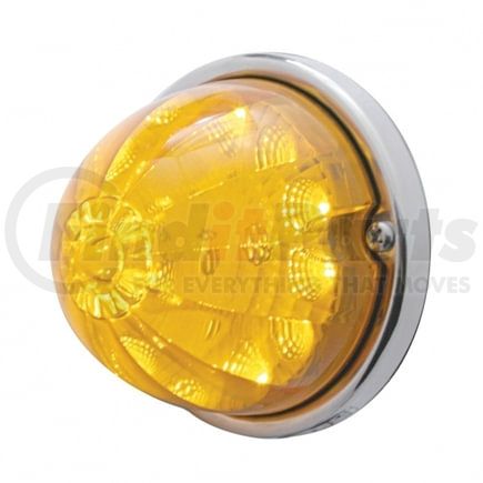 United Pacific 37920 Truck Cab Light - 17 LED Reflector Watermelon Flush Mount Kit, Amber LED/Amber Lens