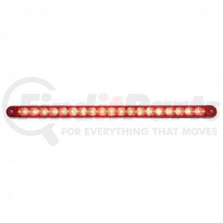 United Pacific 37941 Brake/Tail/Turn Signal Light - 19 LED 12" Reflector, Bar, with Bezel, Red LED/Red Lens