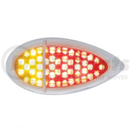 United Pacific 37963 Auxiliary/Utility Light - 51 LED Duo "Baby Zephyr", Bezel, Red/Amber LED, with Clear Lens