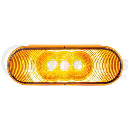 United Pacific 38066B Turn Signal Light - 6" Oval, 3 LED, 12V, Amber LED/Lens