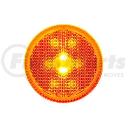 United Pacific 38455B Clearance Light - Bulk, 2-1/2" Round Reflectorize Light, 8 LED, Amber LED/Lens