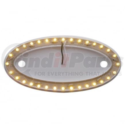 United Pacific 38893-1 Emblem Light Base - 32 LED Large Light Base, Amber LED, for Peterbilt