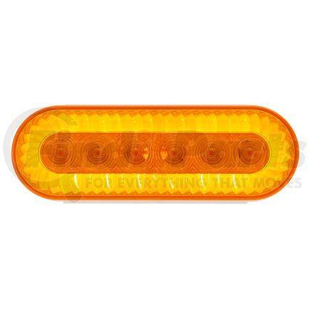 United Pacific 39219 Turn Signal Light - 20 LED, 6" Oval, Turbine Design, Amber LED/Amber Lens