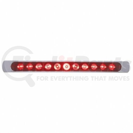 United Pacific 39251 Brake/Tail/Turn Signal Light - 11 LED 17" Stop, Turn and Tail Light Bar, with Bezel, Red LED/Red Lens