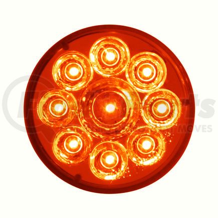 United Pacific 39740 Clearance/Marker Light - Red LED/Red Lens, 2.5", with Pure Reflector, 9 LED