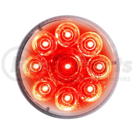 United Pacific 39742 Clearance/Marker Light - Red LED/Clear Lens, 2.5", with Pure Reflector, 9 LED