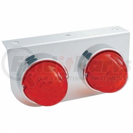 United Pacific 39791 Marker Light - LED, with Bracket, Dual Function, Two 17 LED Lights, Red Lens/Red LED, Stainless Steel, 3" Lens, Watermelon Design