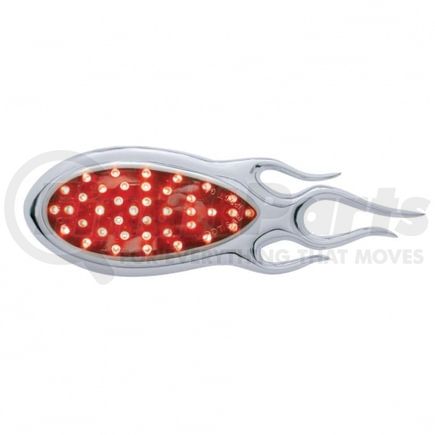 United Pacific 39898 Auxiliary Light - 39 LED "Inferno" Auxiliary Light - with Flame Bezel, Red LED/Chrome Lens