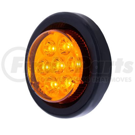 United Pacific 39984BAK Clearance/Marker Light, Amber LED/Amber Lens, Round Design, 2", with Reflector, 7 LED, with Grommet and Plug