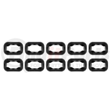 United Pacific 31516P10 Lighting Grommet - 10 Pieces, Black, Rubber, for Rectangular Light