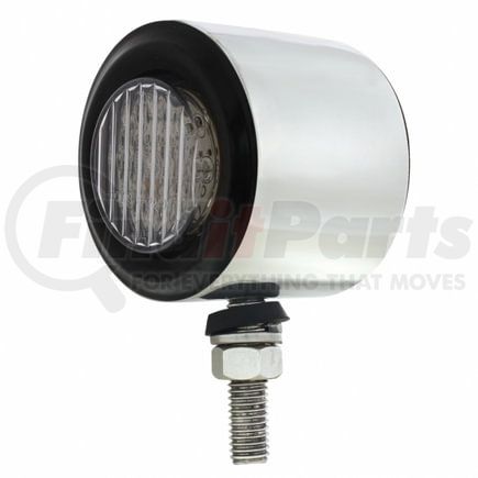 United Pacific 31801 Marker Light - Double Face, LED, Assembly, with Rubber Grommet, 9 LED, Clear Lens/Amber and Red LED, Stainless Steel, Round Design