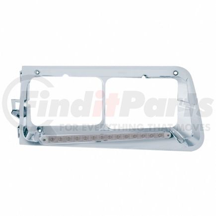 United Pacific 32367 Headlight Bezel - 14 LED, Amber LED/Clear Lens, for Freightliner FLD