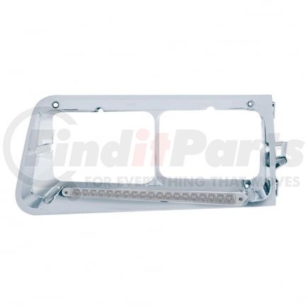 United Pacific 32487 Headlight Bezel - LH, 19 LED, Amber LED/Clear Lens, for Freightliner FLD