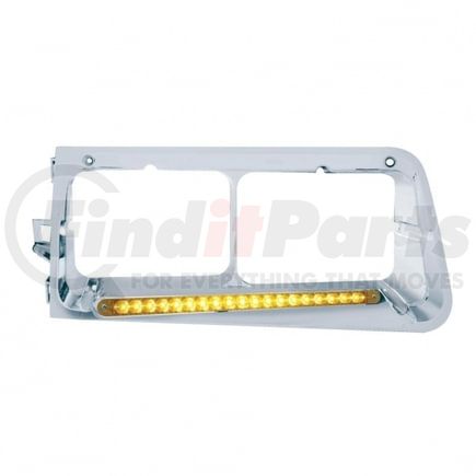 United Pacific 32488 Headlight Bezel - 19 LED, Amber LED/Amber Lens, for Freightliner FLD