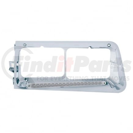 United Pacific 32489 Headlight Bezel - 19 LED, Amber LED/Clear Lens, for Freightliner FLD