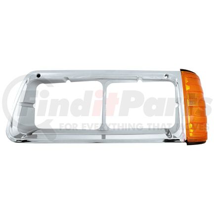 United Pacific 32542 Headlight Bezel - LH, with Turn Signal, for 1990-2007 Freightliner FLD