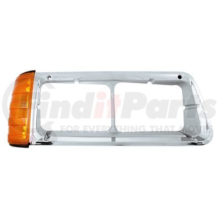 United Pacific 32545 Headlight Bezel - with Turn Signal, for 1990-2007 Freightliner FLD