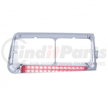 United Pacific 32586 Headlight Bezel - 14 LED, Red LED/Clear Lens, for Freightliner FLD