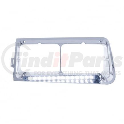 United Pacific 32583 Headlight Bezel - LH, 14 LED, White LED/Clear Lens, for Freightliner FLD