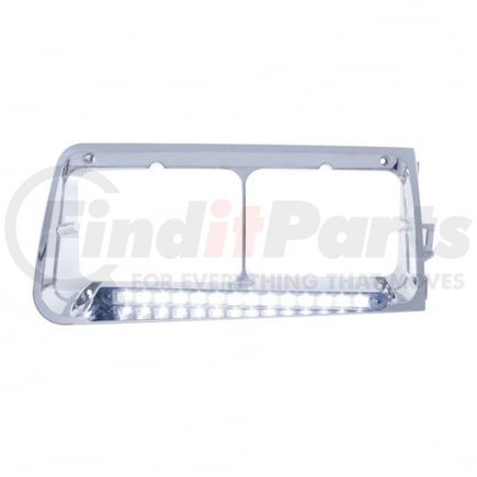 United Pacific 32587 Headlight Bezel - 14 LED, White LED/Clear Lens, for Freightliner FLD