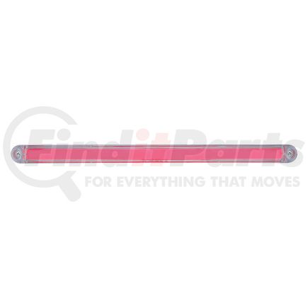 United Pacific 32709 Light Bar - "Glo" Light, Dual Function, Turn Signal Light, Red LED, Clear Lens, Chrome/Plastic Housing, with Chrome Bezel, 24 LED Light Bar