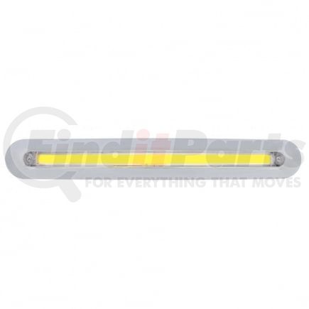 United Pacific 32723 Mirror Light Bar - "Glo" Light, Turn Signal Light, Amber LED, Clear Lens, Chrome/Plastic Housing, 24 LED Light Bar, for Freightliner