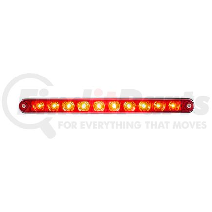 United Pacific 32778 Turn Signal Light - 10 LED 9" Split Turn Function Light Bar, with Bezel, Red LED/Red Lens