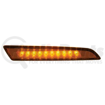 United Pacific 32827 Side Marker Light - Driver Side, 10 LED, Amber LED/Lens, For 2018-2024 Volvo VN/VNL