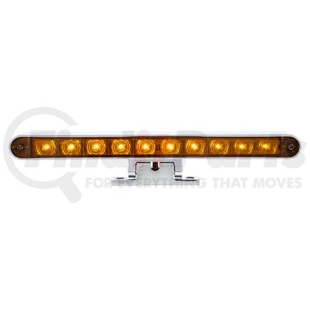 United Pacific 33015 Dual Function Light Bar - Turn Signal Light, Amber LED and Lens, Chrome/Steel Housing, with 180-Degree Swivel Base, 10 LED