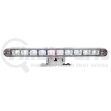 United Pacific 33017 Dual Function Light Bar - Turn Signal Light, White LED, Clear Lens, Chrome/Steel Housing, with 180-Degree Swivel Base, 10 LED