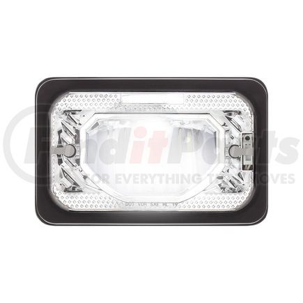 United Pacific 34131 Headlight - RH/LH, LED, Heated, 4 x 6", Rectangle, Black Housing, Low Beam