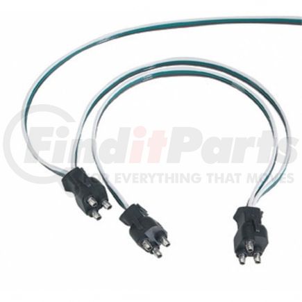 United Pacific 34227P Wiring Harness - 3-Prong Straight Plug, with 3 Plugs, 12" Lead