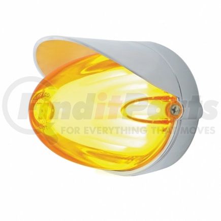 United Pacific 34442 Truck Cab Light - 9 LED Dual Function "Glo" Watermelon Grakon 1000 Flush Mount Kit, with Visor, Amber LED/Amber Lens