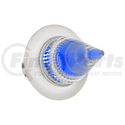 United Pacific 34845 Clearance Light - 4 LED, Blue LED, Clear Lens, Dual Function, Mini Spike Style