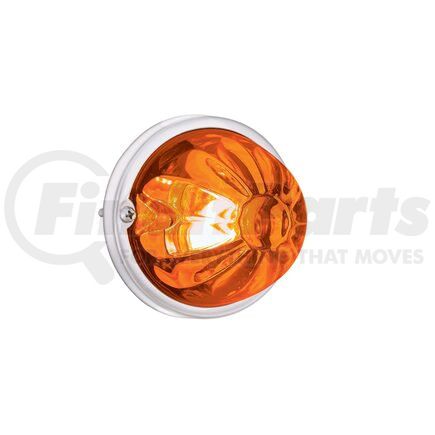 United Pacific 35015 Marker Light - (2) Amber LED, Dark Amber Lens, Stainless Steel Bezel, Watermelon Style