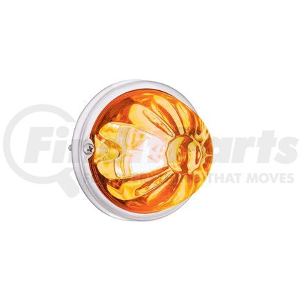 United Pacific 35017 Marker Light - (2) Amber LED, Clear Lens, Stainless Steel Bezel, Watermelon Style