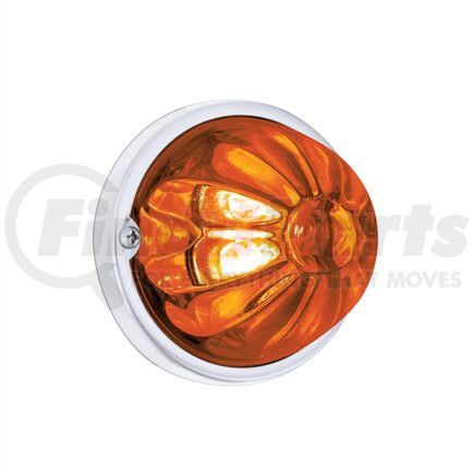 United Pacific 35029 Marker Light - (4) Amber LED, Dark Amber Lens, Stainless Steel Bezel, Watermelon Style