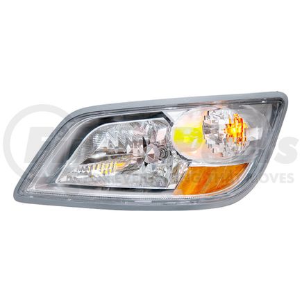 United Pacific 35723 ExacFit™ OE Style Headlight Assembly - LH, Chrome Housing, High/Low Beam, H4/4157 Bulb