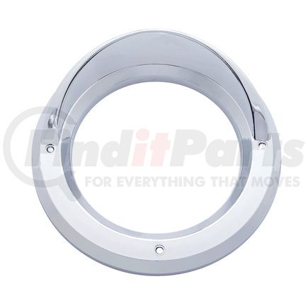 United Pacific 10483B Clearance Light Bezel - 4 inches, Round, Chrome, with Visor