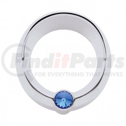 United Pacific 20830 Gauge Bezel - Gauge Cover, "Signature" Series, Small, with Visor, Blue Diamond, for Freightliner