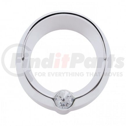 United Pacific 20831 Gauge Bezel - Gauge Cover, "Signature" Series, Small, with Visor, Clear Diamond, for Freightliner