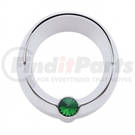 United Pacific 20832 Gauge Bezel - Gauge Cover, "Signature" Series, Small, with Visor, Green Diamond, for Freightliner