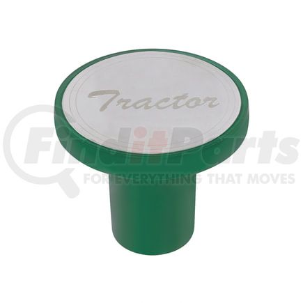 United Pacific 22980 Air Brake Valve Control Knob - "Tractor", Aluminum, Screw-On, with Stainless Plaque, Emerald Green