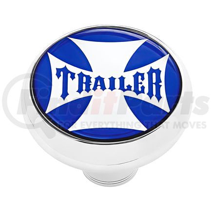 United Pacific 23173 Air Brake Valve Control Knob - "Trailer" Deluxe, Blue Maltese Cross Sticker