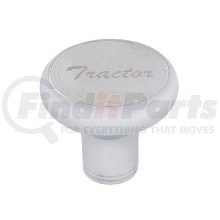 United Pacific 23386 Air Brake Valve Control Knob - "Tractor" Deluxe, Stainless Plaque, with Cursive Script