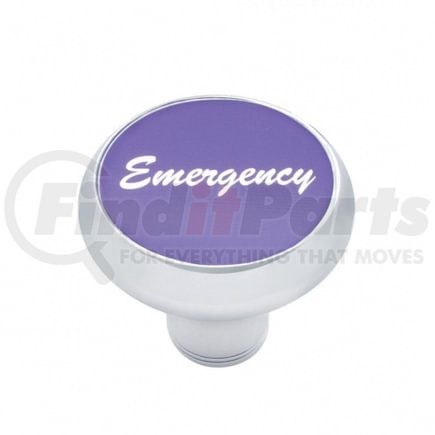 United Pacific 23433 Air Brake Valve Control Knob - "Emergency" Deluxe, Purple Aluminum Sticker