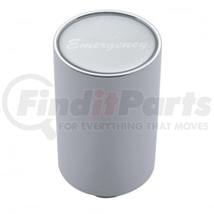 United Pacific 23759 Air Brake Valve Control Knob - "Emergency" 3", Silver Aluminum Sticker