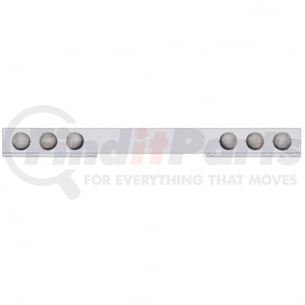 United Pacific 30237 Light Bar Bracket - Chrome, 1 Piece Rear Light Bar, with Six 4" Light Cut-Outs