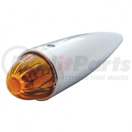 United Pacific 30534 Truck Cab Light - Chrome, Die Cast Torpedo, with Watermelon Glass Lens & 1156 Bulb, Amber