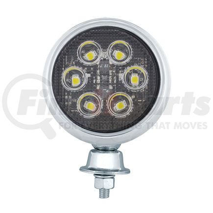 United Pacific 30659 Work Light - 6 High Power LED, Chrome, Teardrop Style